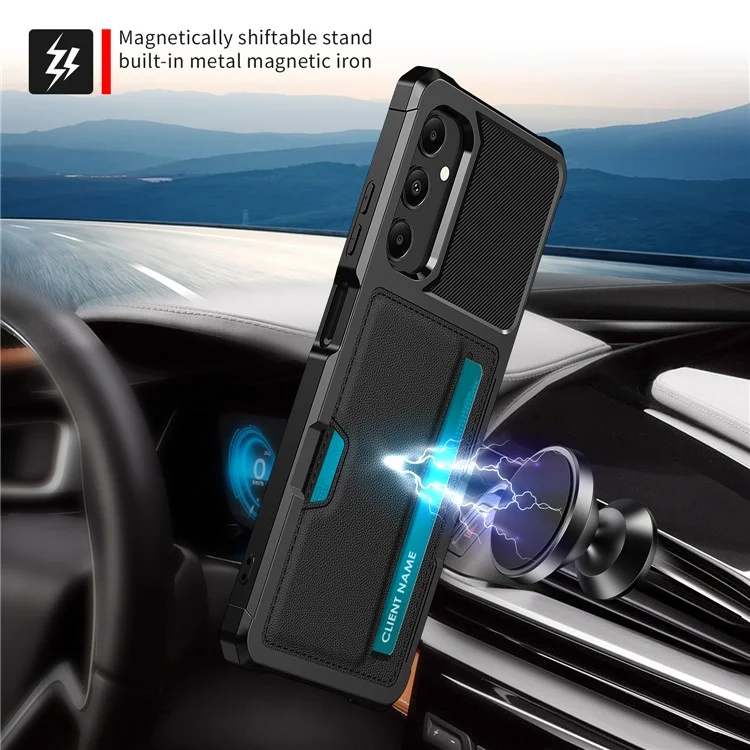 Per Samsung Galaxy A05s 4G Case ZM02 Custodia a prova di caduta in PU+TPU con slot per schede