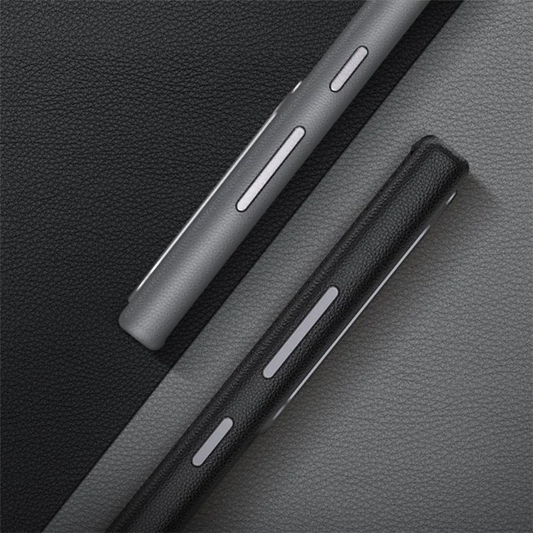 Für Samsung Galaxy S24 Ultra Case Lederne + Silikon Stoßfeste Schutzhülle - Schwarz