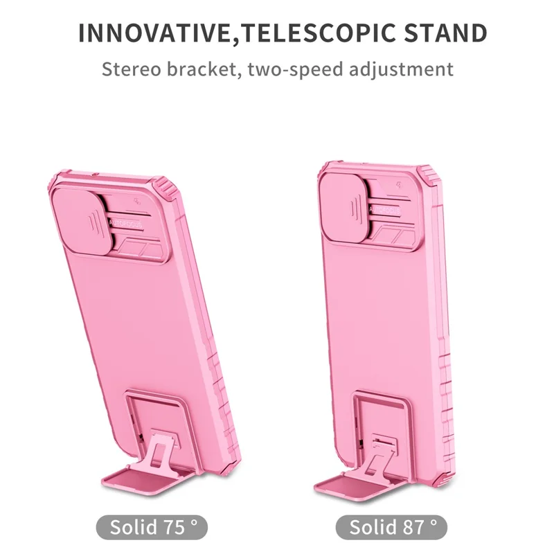 For Samsung Galaxy A05 4G Camera Protection Case Impact-Resistant PC+TPU Phone Cover - Pink