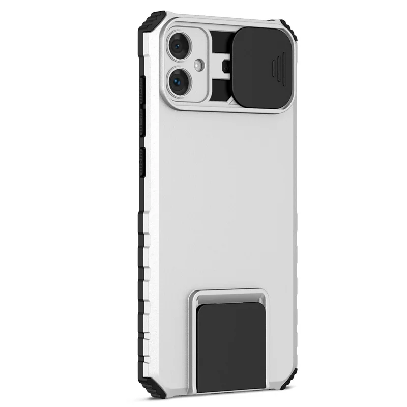 Чехол для защиты камеры Samsung Galaxy A05 4G, ударопрочный чехол из ПК+ТПУ - белый