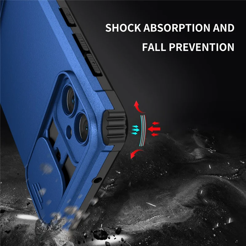 Для защитного чехла 4G Samsung Galaxy A05 с защитой камеры Impact-Resistant PC+TPU - Синий