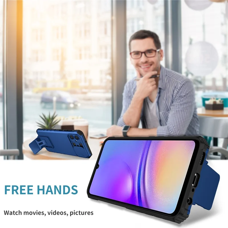 Для защитного чехла 4G Samsung Galaxy A05 с защитой камеры Impact-Resistant PC+TPU - Синий