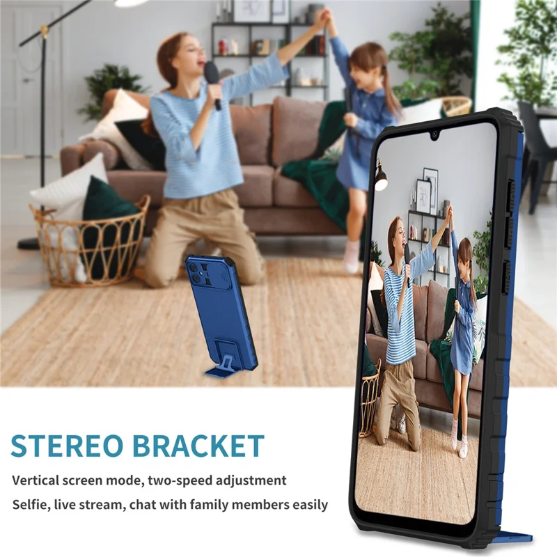 Для защитного чехла 4G Samsung Galaxy A05 с защитой камеры Impact-Resistant PC+TPU - Синий