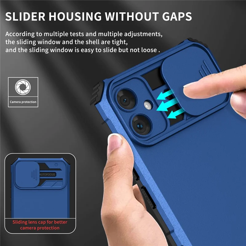 Для защитного чехла 4G Samsung Galaxy A05 с защитой камеры Impact-Resistant PC+TPU - Синий