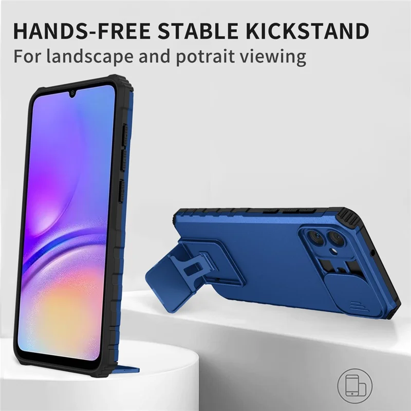 Для защитного чехла 4G Samsung Galaxy A05 с защитой камеры Impact-Resistant PC+TPU - Синий