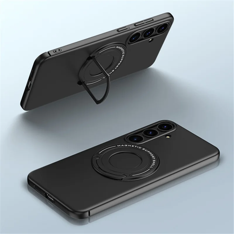 For Samsung Galaxy S24+ Magnetic Kickstand Magnetic Case Drop Protection  - Black
