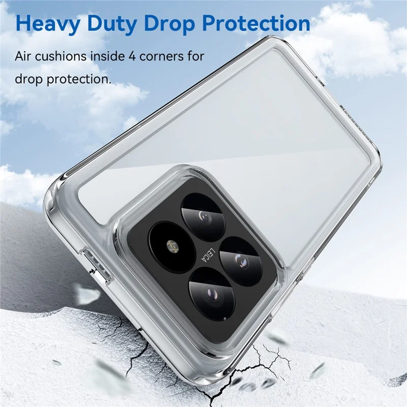For Xiaomi 14 Pro High-Clarity Case TPU + Acrylic Phone Cover (Big Rear Lens Hole)