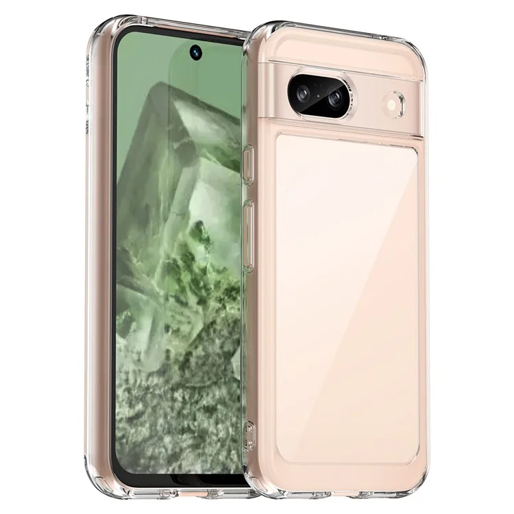 Для Google Pixel 8a Clear Case TPU + акриловая задняя крышка (большое заднее отверстие для объектива)