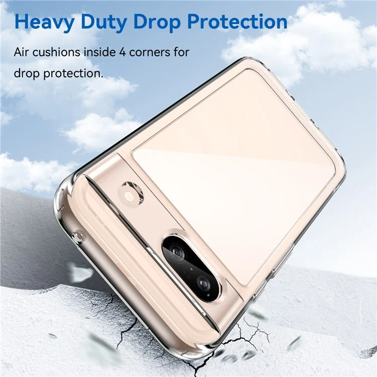 Для Google Pixel 8a Clear Case TPU + акриловая задняя крышка (большое заднее отверстие для объектива)