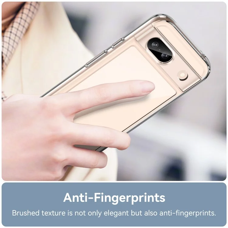 Для Google Pixel 8a Clear Case TPU + акриловая задняя крышка (большое заднее отверстие для объектива)