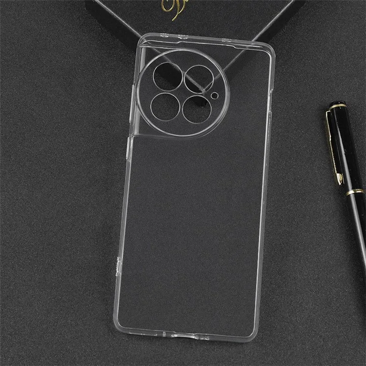 Case de Téléphone TPU Pour OnePlus 12 5G HD HD Transparent Slim-Fit Phone Cover