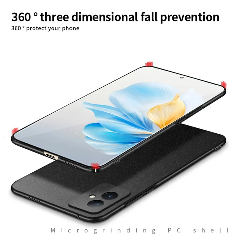 For Honor 100 5G MOFI Shield Matte Series Phone Case PC Shockproof Slim Cover - Red