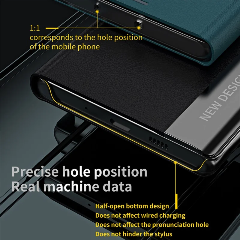For Samsung Galaxy A35 5G Case PU Leather Flip Cover Electroplating Shockproof Case - Green