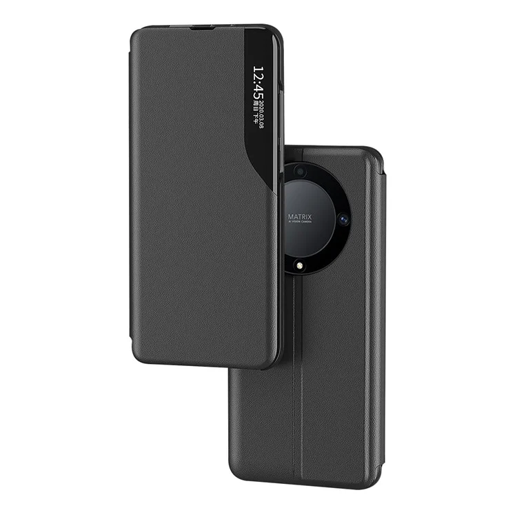 For Honor X9b 5G / Magic6 Lite 5G / X50 Telefonhülle mit Vollschutz und Sichtfenster - Schwarz