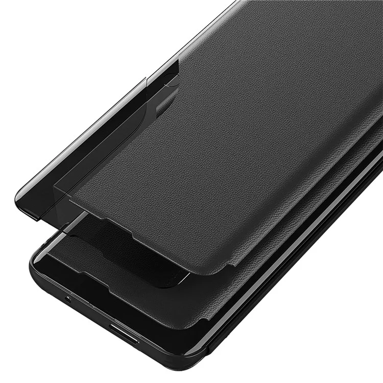 Per Samsung Galaxy A35 5G Case PU Pelle Supporto Vista Finestra Custodia per Telefono - Verde