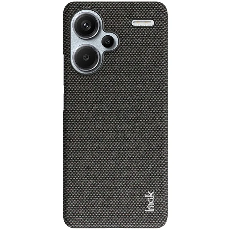 IMAK Ruiyi Series for Xiaomi Redmi Note 13 Pro+ 5G Back Case Cloth Texture PU+PC Cover Protector - Black