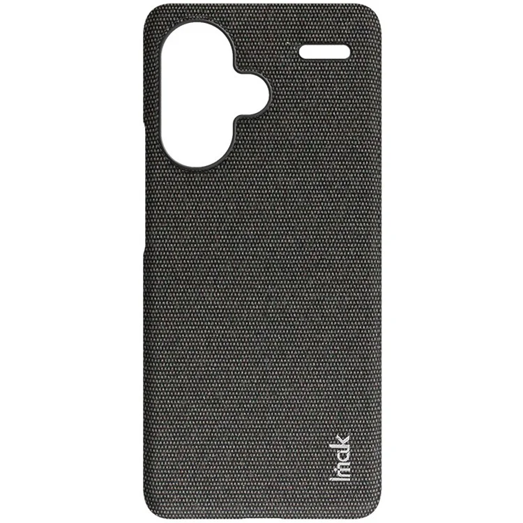 IMAK Ruiyi Series for Xiaomi Redmi Note 13 Pro+ 5G Back Case Cloth Texture PU+PC Cover Protector - Black