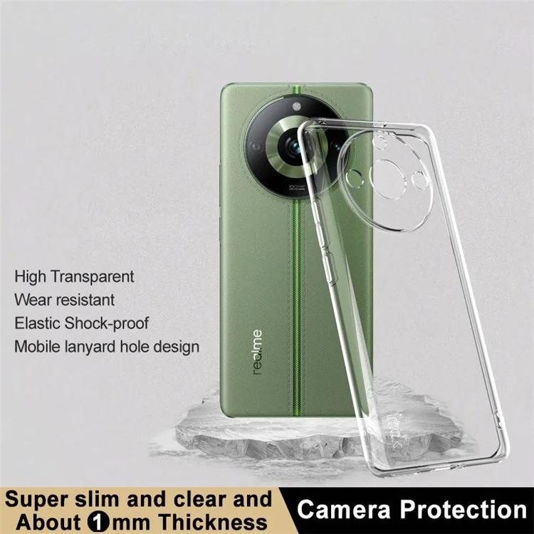 IMAK UX-5 Series para Realme 11 Pro 5G Funda Transparente Ultradelgada Suave de TPU Cubierta Protectora de Teléfono