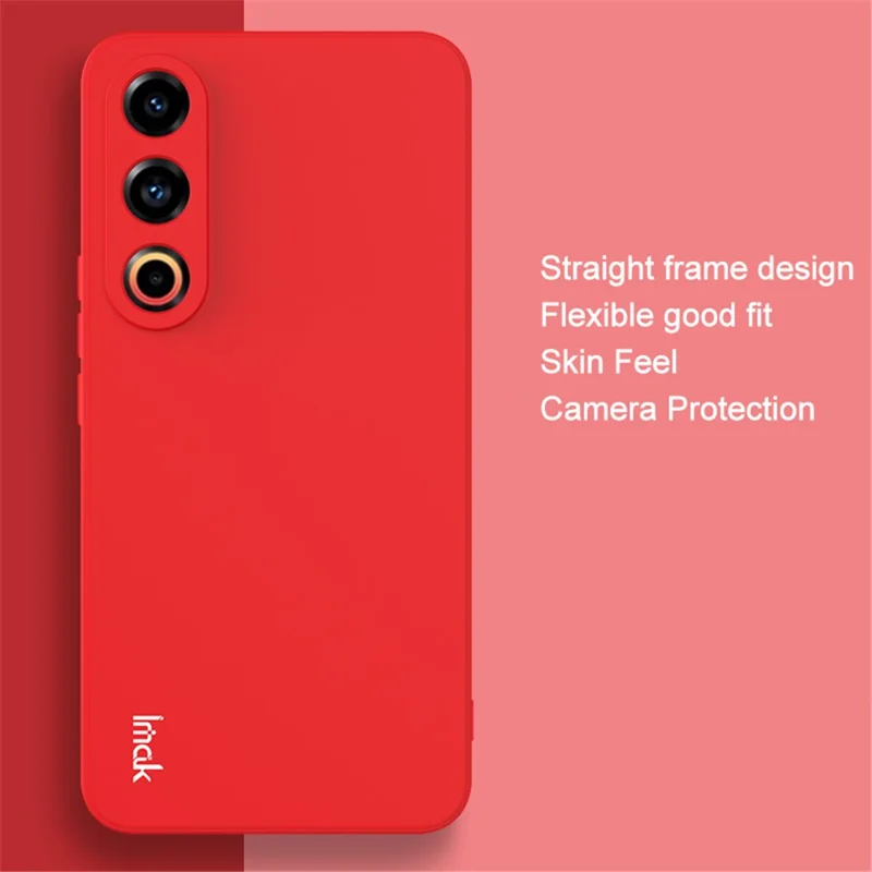 IMAK UC-4 Series for Meizu 21 Case Scratch-proof Soft TPU Straight Edge Phone Back Cover - Red