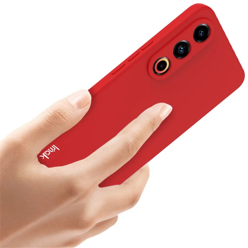IMAK UC-4 Series for Meizu 21 Case Scratch-proof Soft TPU Straight Edge Phone Back Cover - Red