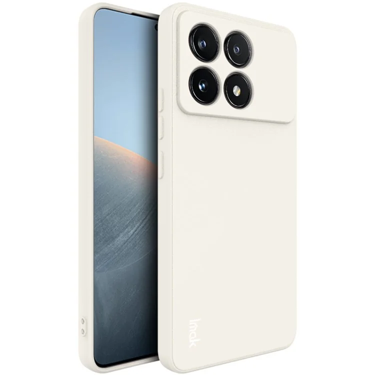 IMAK UC-4 Series for Xiaomi Poco F6 Pro 5G / Redmi K70 5G / K70 Pro 5G TPU Case Scratch-Resistant Straight Edge Phone Shell - White