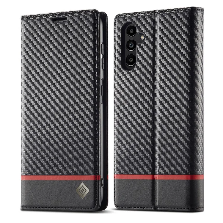 LC.IMEEKE Für Samsung Galaxy A35 5G Wallet Phone Case Carbon Fiber Textur Leder Cover - Horizontaler Streifen
