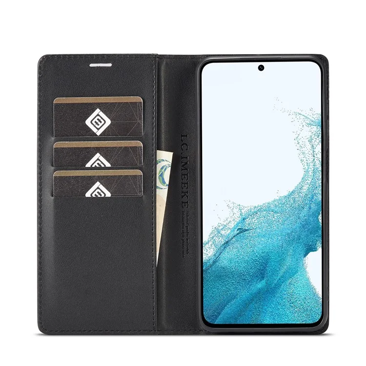 LC.IMEEKE Für Samsung Galaxy A35 5G Wallet Phone Case Carbon Fiber Textur Leder Cover - Horizontaler Streifen