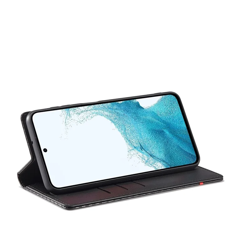 LC.IMEEKE Für Samsung Galaxy A35 5G Wallet Phone Case Carbon Fiber Textur Leder Cover - Horizontaler Streifen