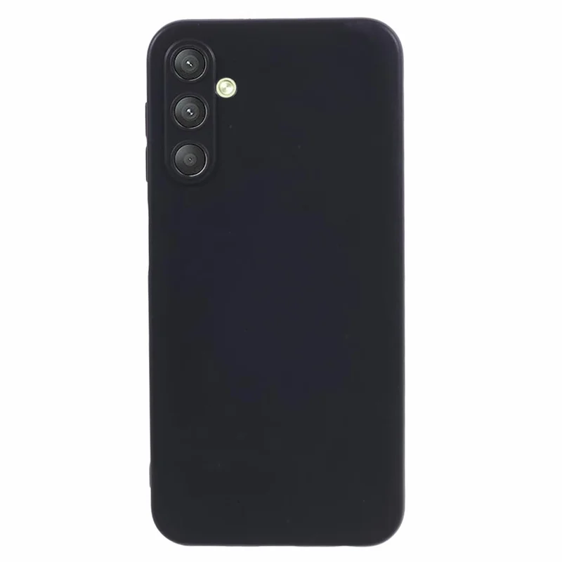 For Samsung Galaxy A24 4G (162.1 x 77.6 x 8.3mm) Cell Phone Case Soft TPU Black Glossy Cover with Precise Lens Cutout