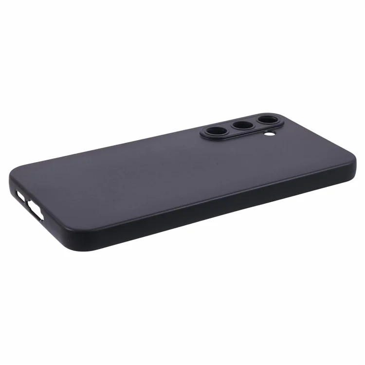 For Samsung Galaxy A55 5G Case Precise Cutouts Anti-scratch TPU Protective Back Cover - Black