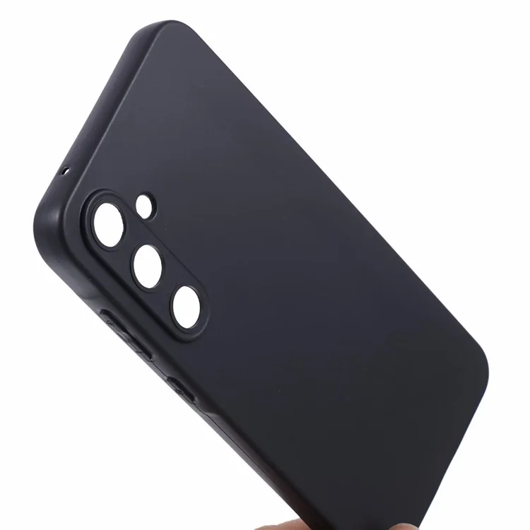 For Samsung Galaxy A55 5G Case Precise Cutouts Anti-scratch TPU Protective Back Cover - Black