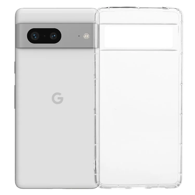 For Google Pixel 7 5G Transparent TPU Cover Phone Case Airbag Protection (Big Rear Lens Hole)