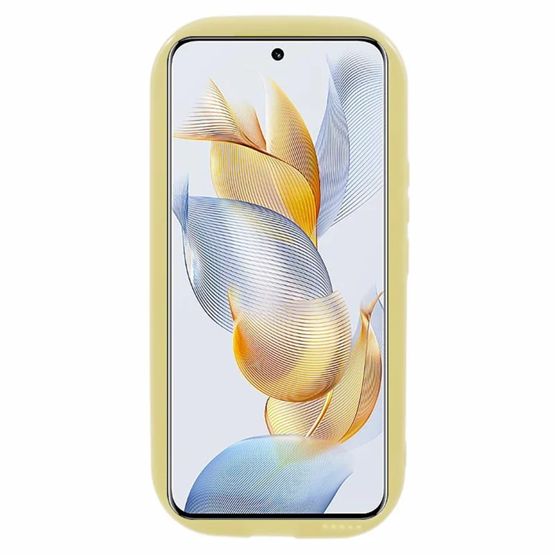 JQ Series For Honor 90 Jelly Phone Case Solid Color TPU Cover (Precise Lens Hole) - Yellow