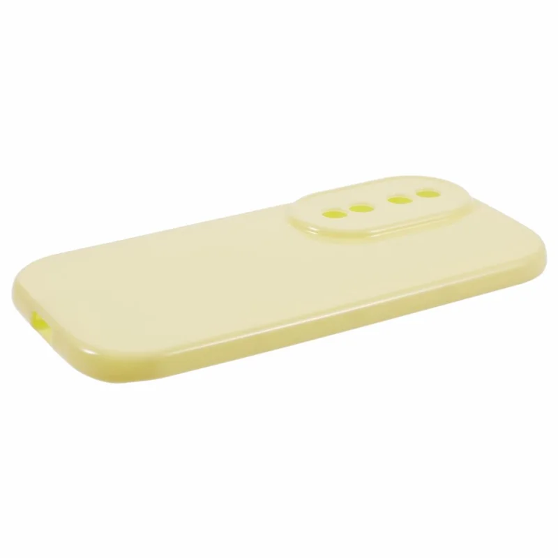 JQ Series For Honor 90 Jelly Phone Case Solid Color TPU Cover (Precise Lens Hole) - Yellow