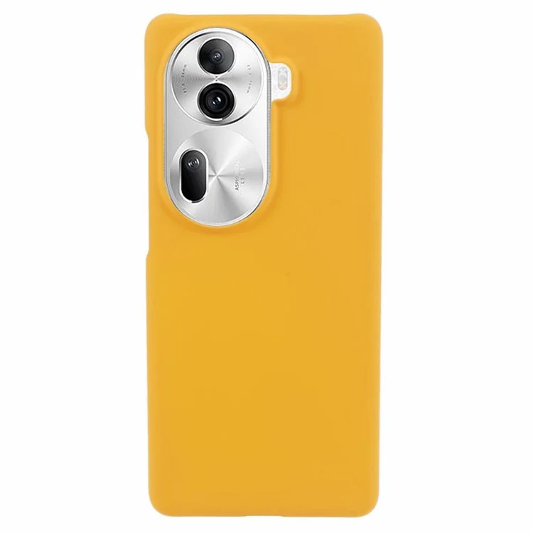 Para Oppo Reno11 5G (Global) Carcasa de teléfono PC Antiarañazos Carcasa de teléfono recubierta de goma - Amarillo