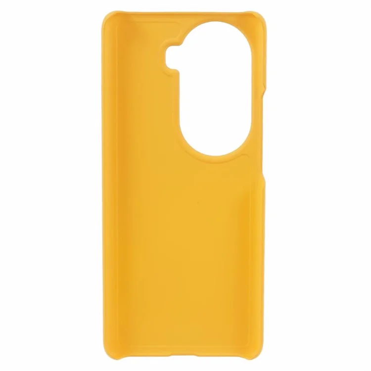 Para Oppo Reno11 5G (Global) Carcasa de teléfono PC Antiarañazos Carcasa de teléfono recubierta de goma - Amarillo