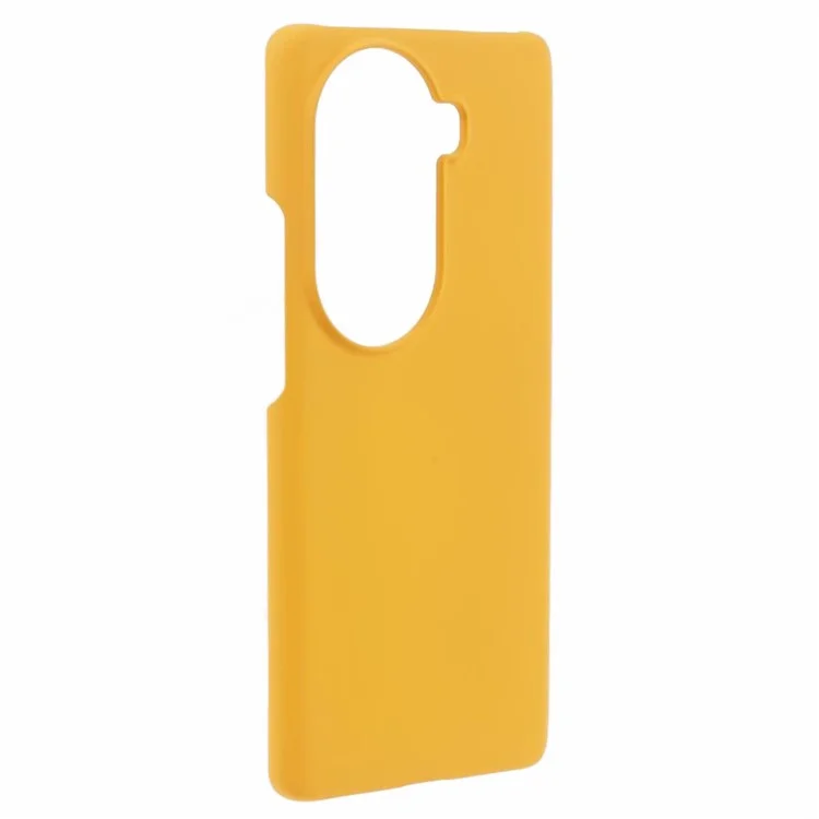 Para Oppo Reno11 5G (Global) Carcasa de teléfono PC Antiarañazos Carcasa de teléfono recubierta de goma - Amarillo