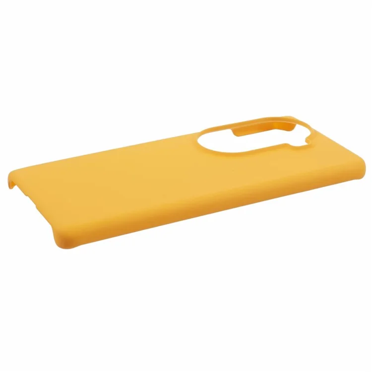 Para Oppo Reno11 5G (Global) Carcasa de teléfono PC Antiarañazos Carcasa de teléfono recubierta de goma - Amarillo