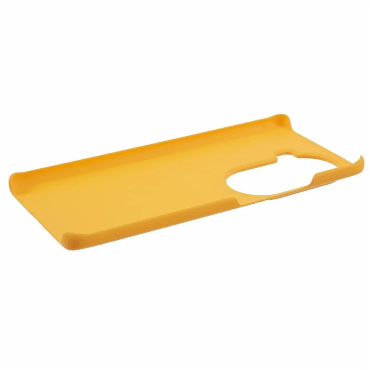 Para Oppo Reno11 5G (Global) Carcasa de teléfono PC Antiarañazos Carcasa de teléfono recubierta de goma - Amarillo