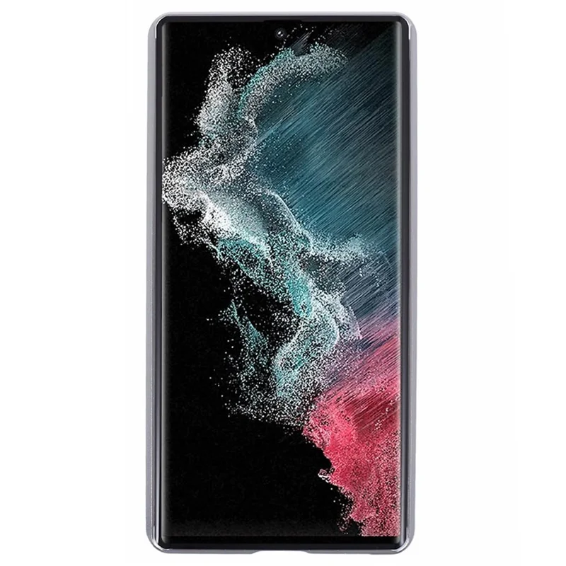 Privacy Magnetic Case for Samsung Galaxy S22 Ultra 5G Double-Sided Tempered Glass Phone Cover - Silver