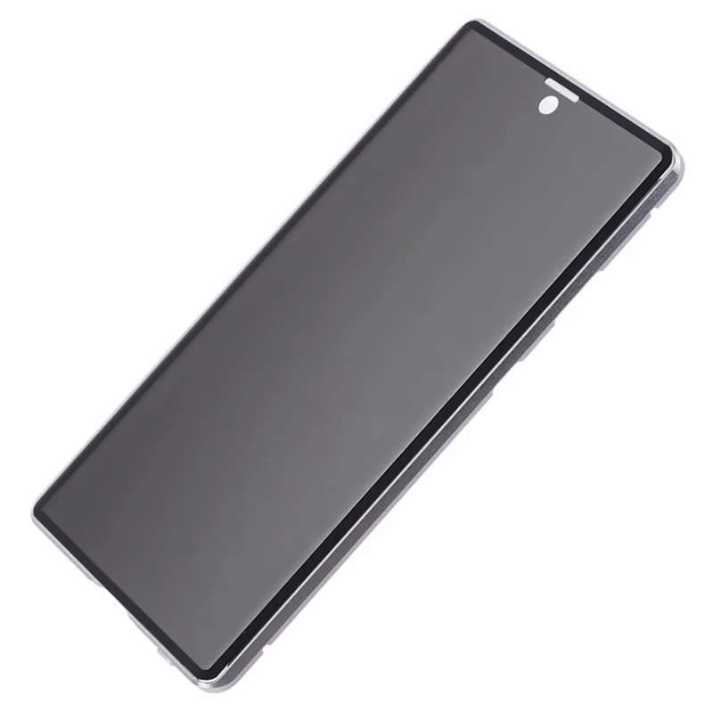 Privacy Magnetic Case for Samsung Galaxy S22 Ultra 5G Double-Sided Tempered Glass Phone Cover - Silver