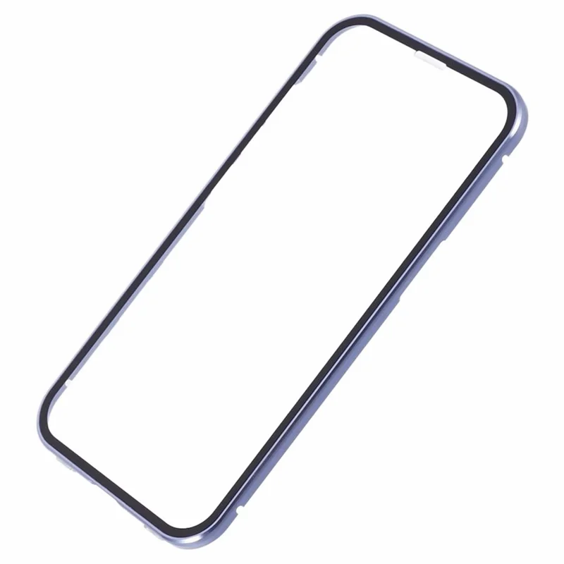 Magnetic Case for iPhone 15 Double-Sided Clear Tempered Glass Phone Cover - Blue