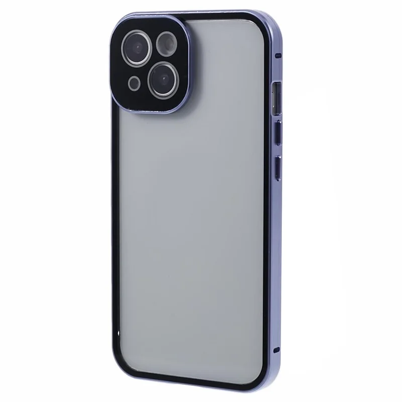 Capa para iPhone 15 Plus Case de Proteção de 360 Graus com Vidro Temperado de Dupla Face e Trava de Segurança - Azul