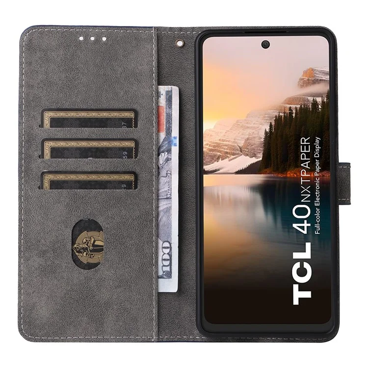 Per TCL 40 NxtPaper Stand Folio Phone Case con blocco RFID 3 slot per schede - Verde