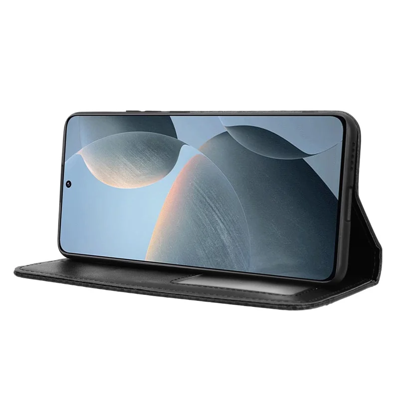 Portafoglio in pelle per Xiaomi Poco F6 Pro 5G / Redmi K70 5G / K70 Pro 5G Supporto per telefono - Nero