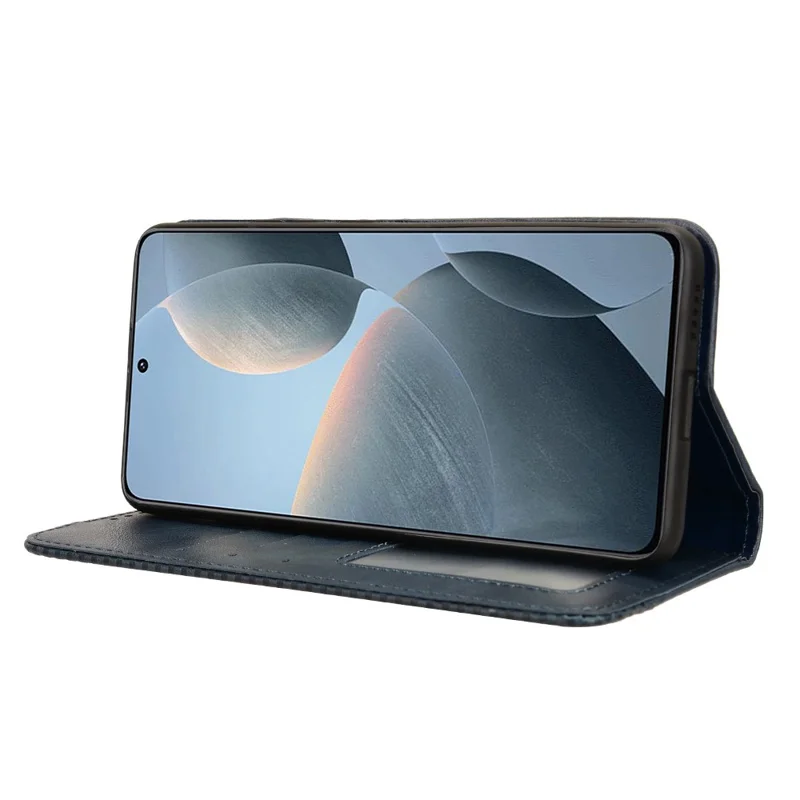 Portafoglio in pelle per Xiaomi Poco F6 Pro 5G / Redmi K70 5G / K70 Pro 5G Supporto per visione telefonica - Blu