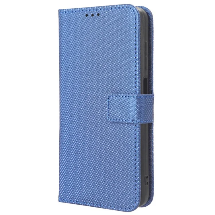 Capa para Cubot Note 50 Phone Case, em Couro PU com Suporte, com 3 Ranhuras para Cartões e Textura de Diamante - Azul