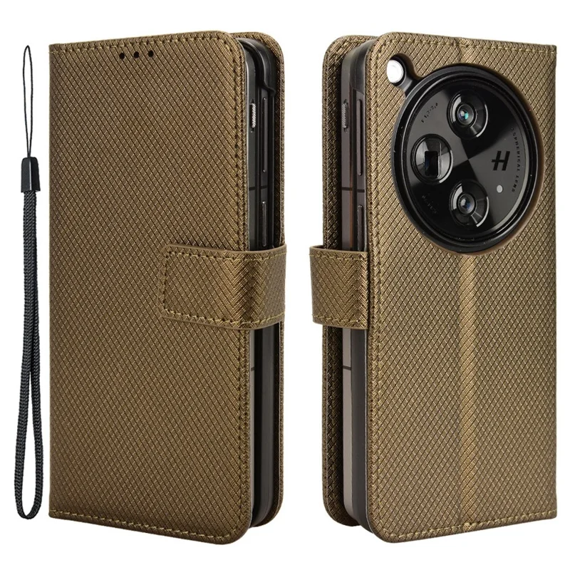 For Oppo Find N3 5G / OnePlus Open Phone Case PU Leather Shockproof Cover - Brown