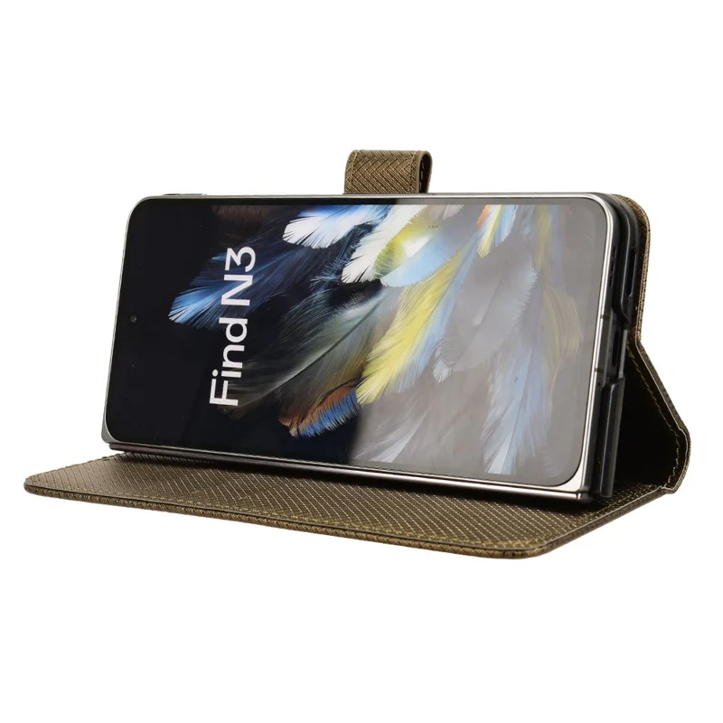 For Oppo Find N3 5G / OnePlus Open Phone Case PU Leather Shockproof Cover - Brown