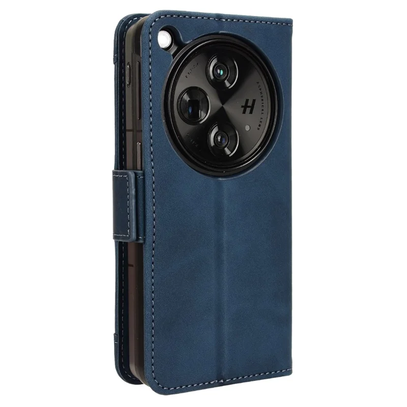 For Oppo Find N3 5G / OnePlus Open PU Leather Protective Case Card Holder Stand Flip Cover - Blue